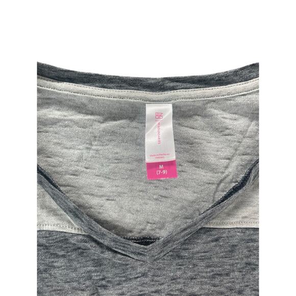 No Boundaries Girls Gray Leopard Heart Short Sleeve Tee Junior's Medium 7-9 - Picture 3 of 6